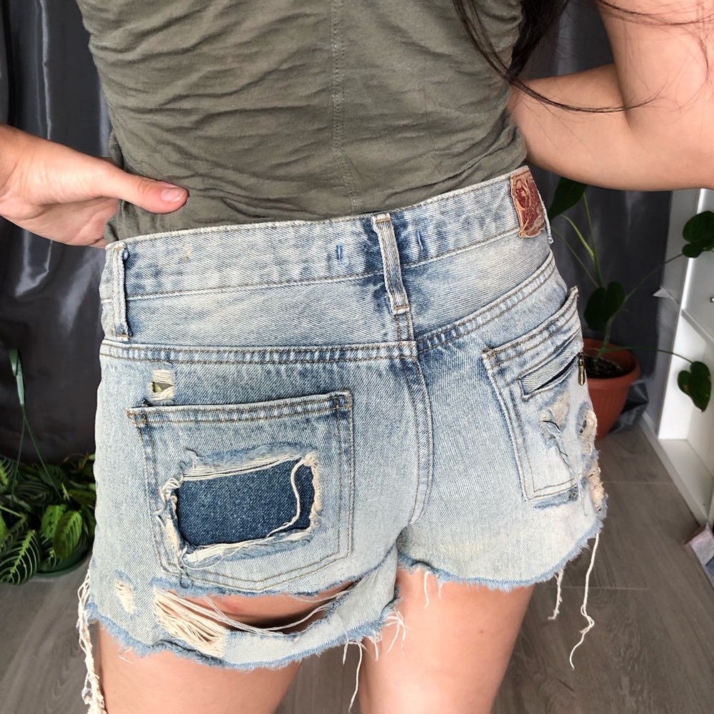 Ripped Jean Shorts